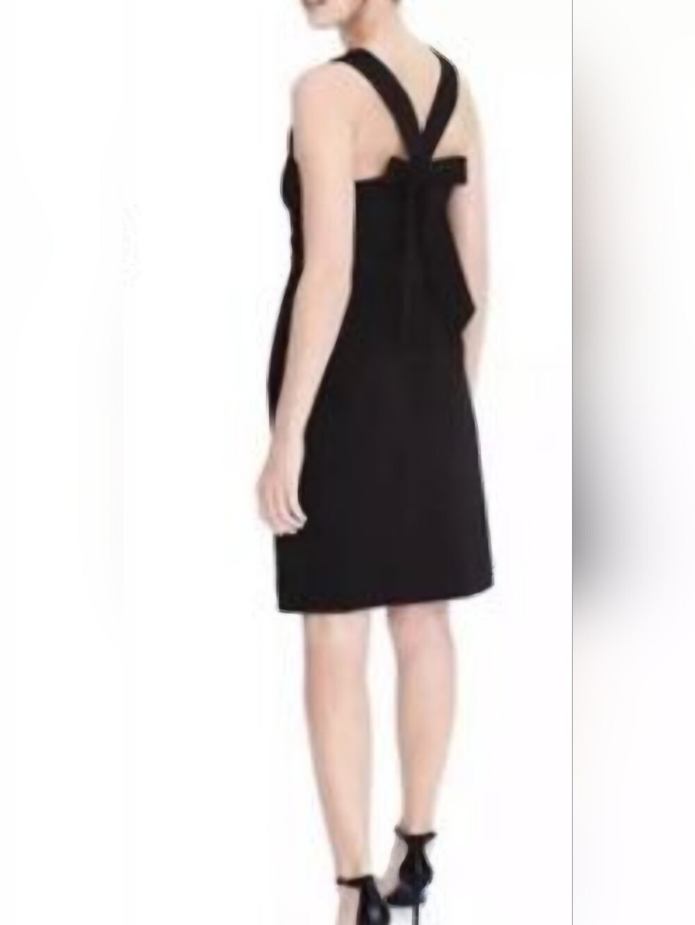 Banana Republic Women’s Dress Black  Sleeveless Pockets V Neck Bow size 6